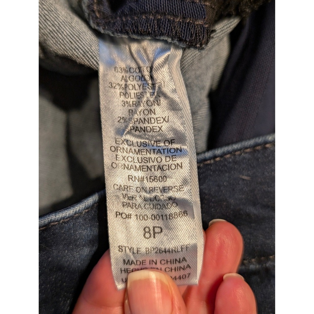Democracy Ab solution Bootcut Jeans Dark Wash Indigo size 8 petite - Picture 6 of 11